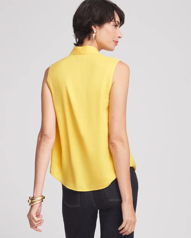 Matte Satin Pleated Top - image 3